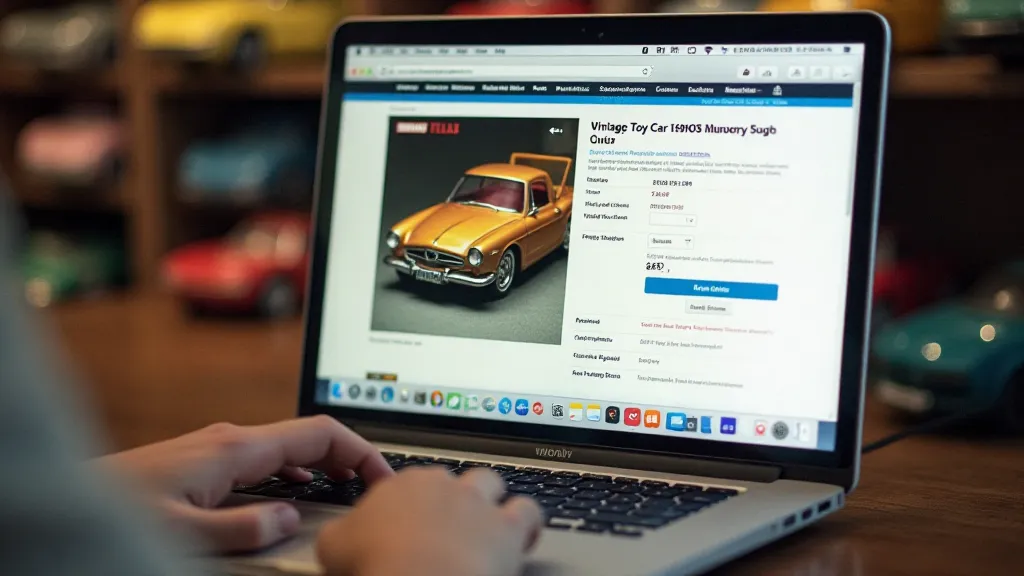 Auction listing for a Hot Wheels car