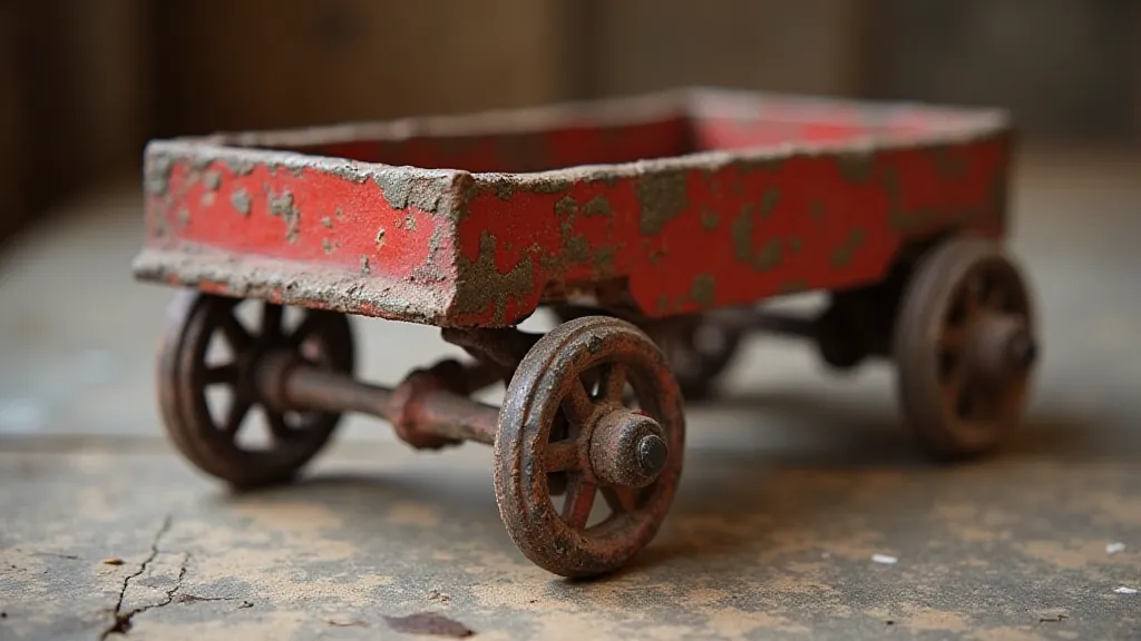 19th-century cast iron toy wagon