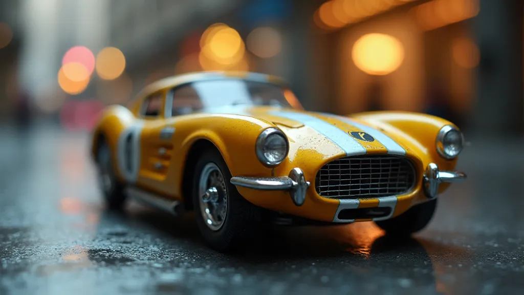 Close-up of a modern die-cast toy car
