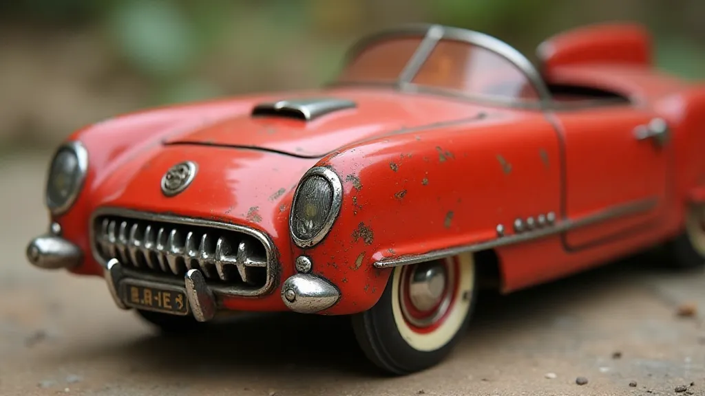 Vintage Japanese tinplate friction car