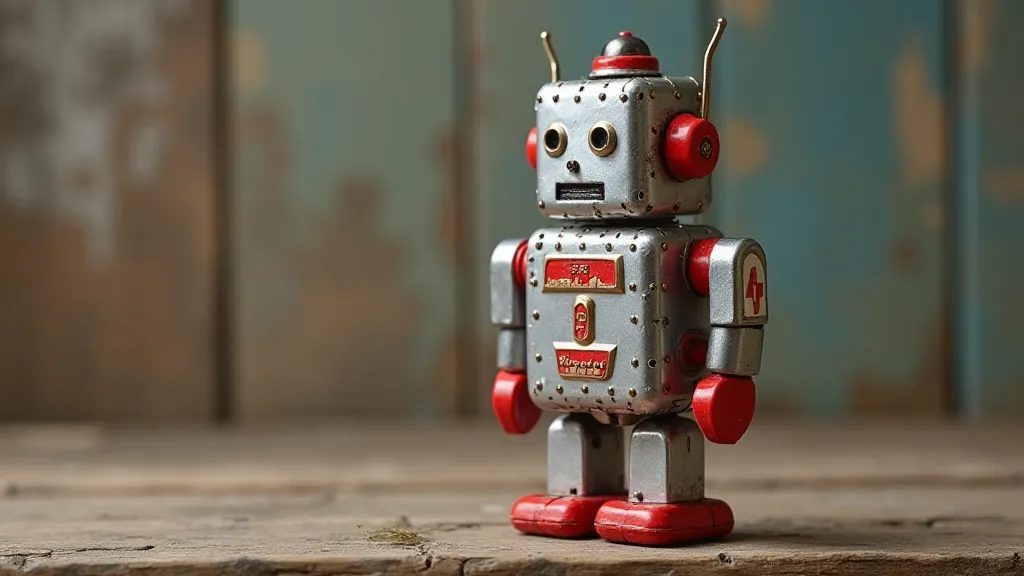 Vintage Japanese tinplate robot toy