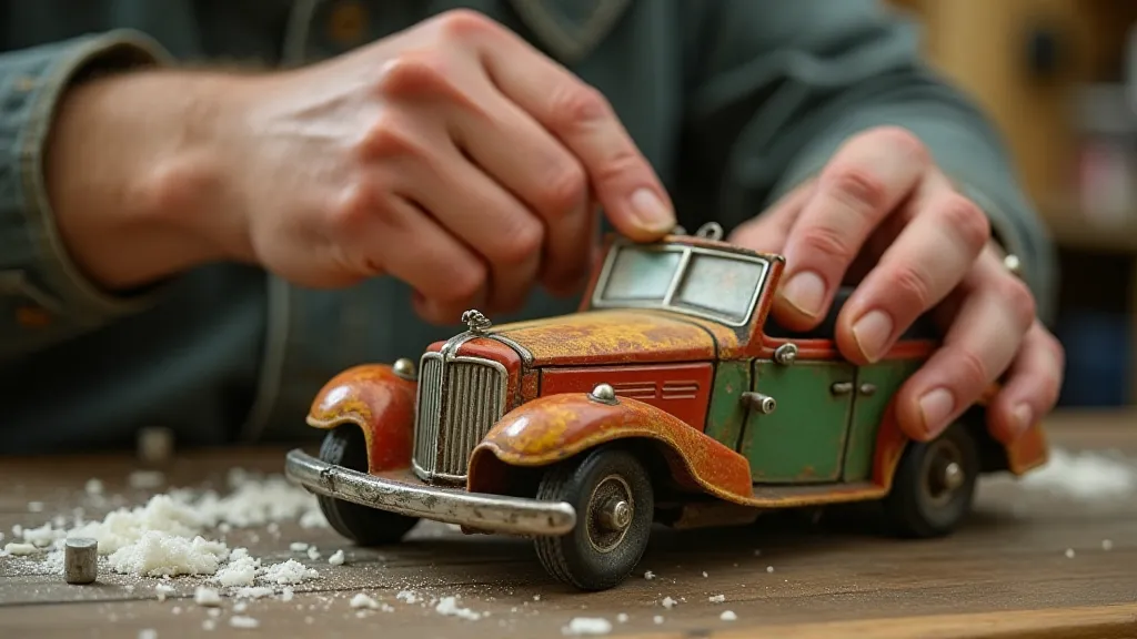 Restoring a vintage toy car