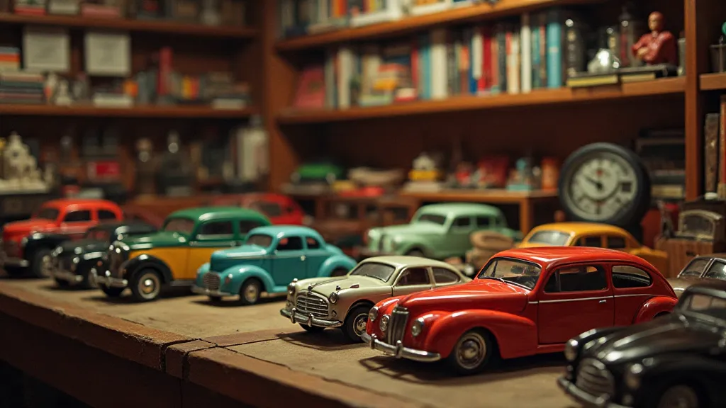 Vintage toy cars stored in a climate-controlled room